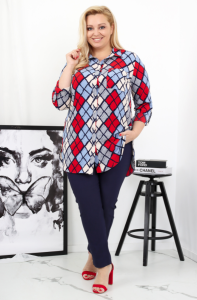 Koszula PIANO romby Plus Size 44-58