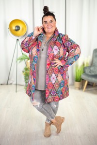 Płaszcz Oversize VELVET boho Plus Size 44-54