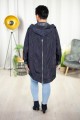 Jesienna Kurtka Parka przejściowa EMMA granat Plus Size 44 46 48 50 52