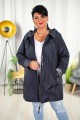 Jesienna Kurtka Parka przejściowa EMMA granat Plus Size 44 46 48 50 52