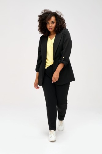 Garnitur damski OLENA czarny Plus Size 44 46 48 50 52