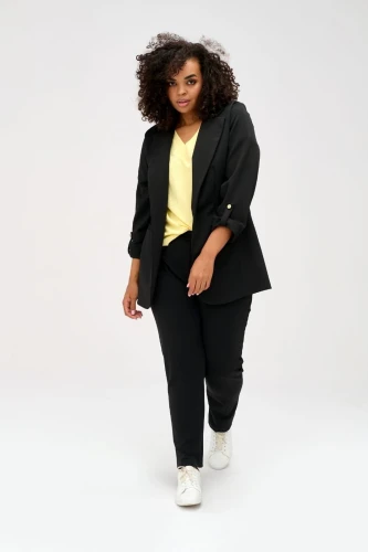 Garnitur damski OLENA czarny Plus Size 44 46 48 50 52