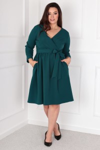 Sukienka wizytowa ANA zielona Plus Size 44-52