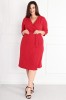 Wizytowa Sukienka CAREN czerwona Plus Size 44 46 48 50 52
