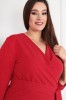 Wizytowa Sukienka CAREN czerwona Plus Size 44 46 48 50 52