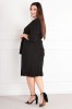 Wizytowa Sukienka CAREN czarna Plus Size 44 46 48 50 52