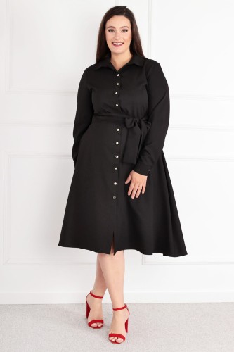 Sukienka wizytowa INES czarna Plus Size 44 46 48 50 52