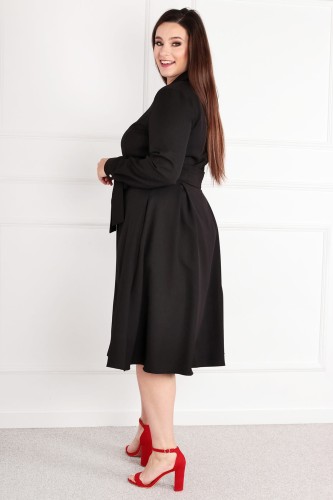 Sukienka wizytowa INES czarna Plus Size 44 46 48 50 52