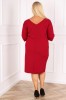 Sukienka ołówkowa DAISY bordo Plus Size 44 46 48 50 52