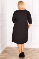 Sukienka trapezowa czarna wyjściowa Plus Size 46 48 50 52 54