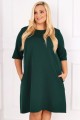 Sukienka trapezowa CECILIA zielona Plus Size 46 48 50 52 54