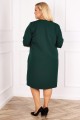 Sukienka trapezowa wyjściowa zielona plus size duże rozmiary