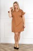 Sukienka SYLWIA camel Plus Size 44 46 48 50 52 54