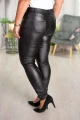Spodnie Woskowane RAIN czarne Plus Size 42-48