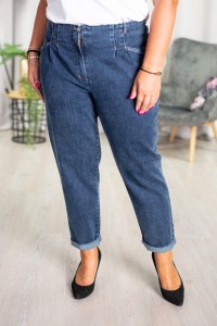 Spodnie Jeans Boyfriend STAR granat Plus Size 44-50