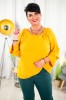 Bluzka Hiszpanka LENA długi rękaw miodowa Plus Size 42 44 46 48 50 52