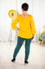 Bluzka Hiszpanka LENA długi rękaw miodowa Plus Size 42 44 46 48 50 52