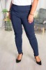 Spodnie w gumkę MIKSA DŁUGIE 09 wysoki stan granat Plus Size 42 44 46 48 50 52 54 56 58 60