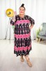 Sukienka w stylu boho za kolano DIANA Plus Size 46 48 50 52 54
