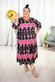 Sukienka w stylu boho za kolano DIANA Plus Size 46 48 50 52 54