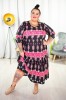 Sukienka w stylu boho za kolano DIANA Plus Size 46 48 50 52 54