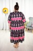 Sukienka w stylu boho za kolano DIANA Plus Size 46 48 50 52 54