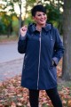 Jesienna Kurtka Parka przejściowa EMMA granat Plus Size 44 46 48 50 52