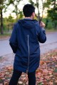 Jesienna Kurtka Parka przejściowa EMMA granat Plus Size 44 46 48 50 52