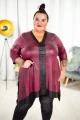 Trapezowa Tunika z ekoskóry plus size 46 48 50 52 54 56