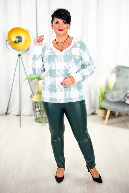 Sweterek w kratę ALTEA Plus Size 44-50