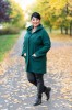 Płaszcz Oversize z Bukli butelkowy Plus Size 44 46 48 50 52 54 56