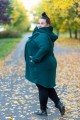 Bluza Ponczo NEGRI zielona butelka Plus Size L-4XL