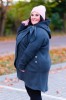 Bluza Ponczo NEGRI grafit Plus Size L-4XL
