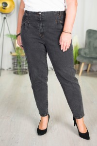 Spodnie Jeans Boyfriend STAR szare Plus Size 44-50