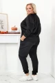 Dres welurowy NAOMI czarny Plus Size 44-54