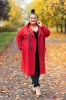 Płaszcz Dresowy SYNC czerwony Plus Size 44 46 48 50 52 54