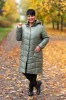 Zimowy Płaszcz CLOUD khaki Plus Size 44-50