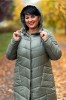 Zimowy Płaszcz CLOUD khaki Plus Size 44-50