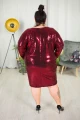 Cekinowa Sukienka Tuba TENISHA czerwona Plus Size 44/54