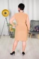 Sukienka z kopertowym założeniem ALIS camel Plus Size 44-52