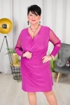 Sukienka z kopertowym założeniem ALIS fiolet Plus Size 44-52
