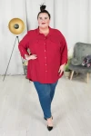 Koszula KRIS czerwona Plus Size 44-58