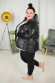 Wiosenna krótka Kurtka NAZAR black Plus Size 44-52