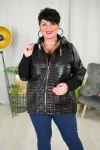 Wiosenna krótka Kurtka NAZAR black Plus Size 44-52