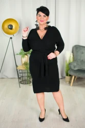 Sukienka Swetrowa VENTI czarna Plus Size 42/46