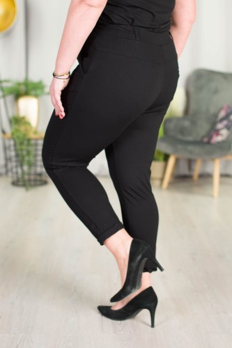 Eleganckie Spodnie SINNER czarne Plus Size 2XL-5XL