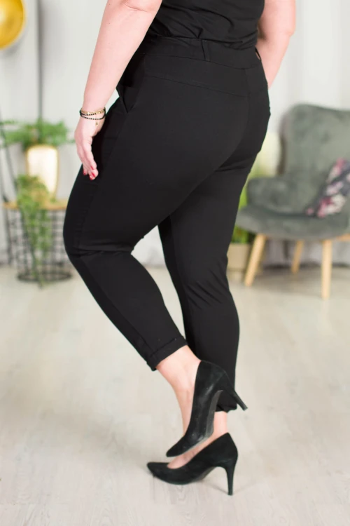 Eleganckie Spodnie SINNER czarne Plus Size 2XL-5XL