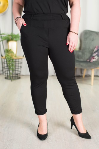 Eleganckie Spodnie SINNER czarne Plus Size 2XL-5XL