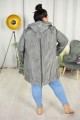 Wiosenna Kurtka Parka EMMA khaki Plus Size 44-52
