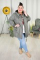 Wiosenna Kurtka Parka EMMA khaki Plus Size 44-52